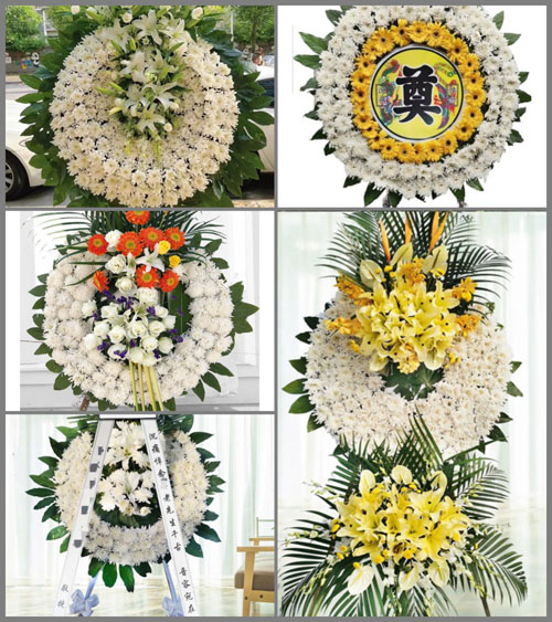 广东梅州市五华县周江镇狮潭村花圈速递